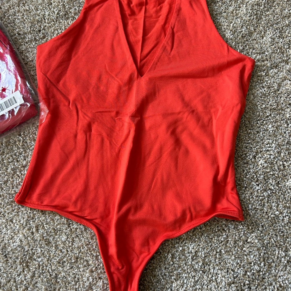 Victoria Secret Vibrant Coral One Piece bodysuit